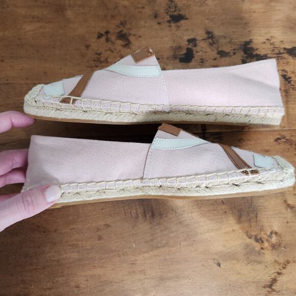 Tory Burch Poppy Logo Espadrille Flats in Sea Shell PInk, 7 - Picture 8 of 14